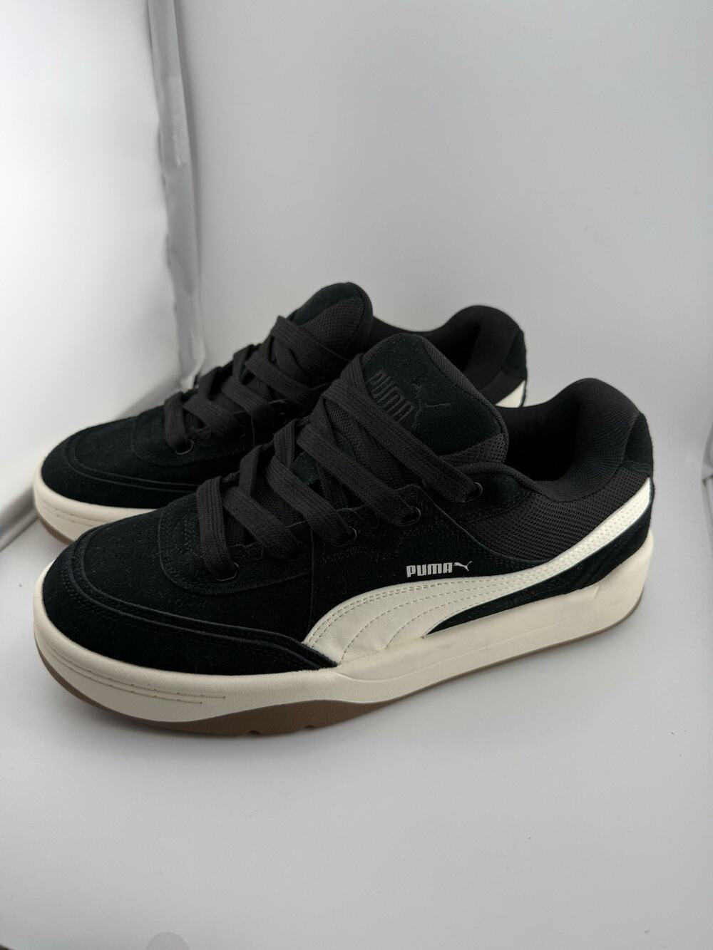 PUMA Park Lifestyle SK8 SD Mens Skate Shoes (Puma Black/Frosted Ivory) Size 8.5